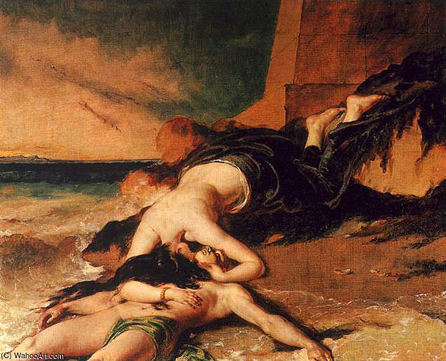 Wikioo.org - The Encyclopedia of Fine Arts - Painting, Artwork by William Etty - Hero and Leander
