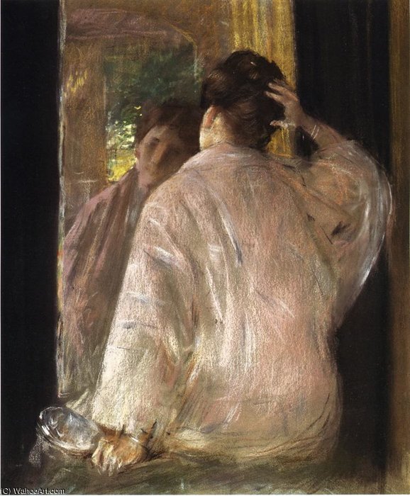 Wikioo.org - The Encyclopedia of Fine Arts - Painting, Artwork by William Merritt Chase - Dorothy (mirror)