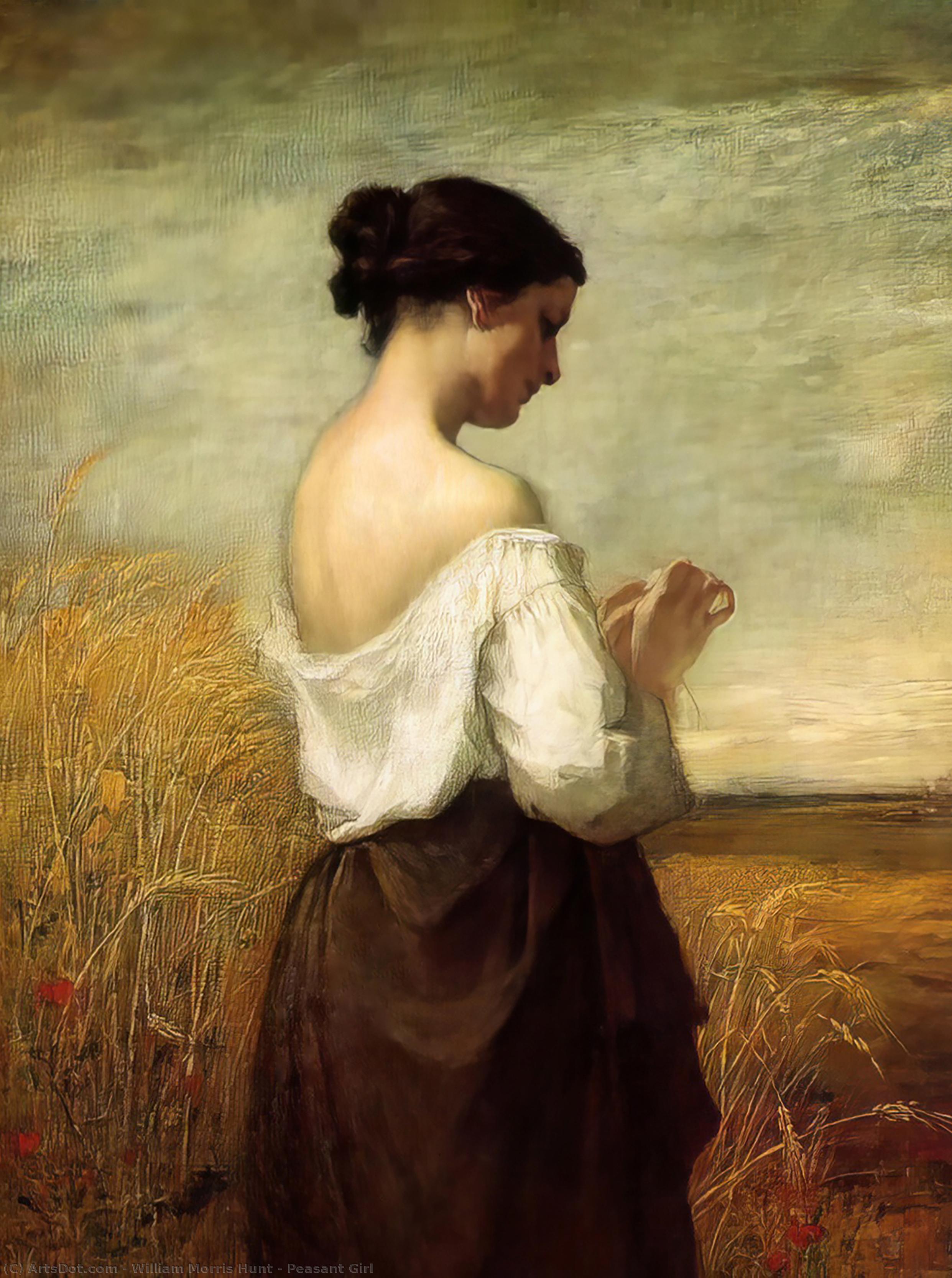 Wikioo.org - สารานุกรมวิจิตรศิลป์ - จิตรกรรม William Morris Hunt - Peasant Girl