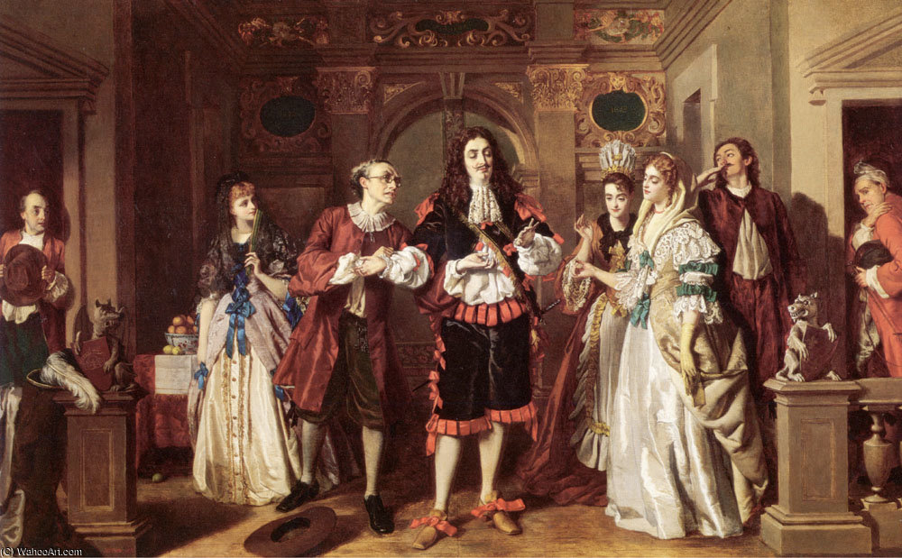 Wikioo.org - The Encyclopedia of Fine Arts - Painting, Artwork by William Powell Frith - A scene from Molieres LAvare