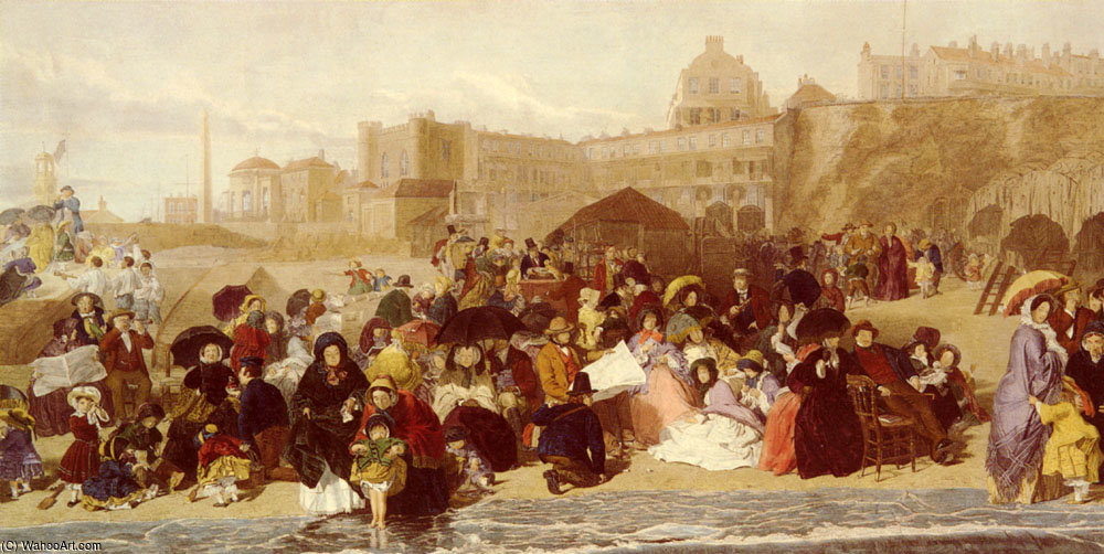 Wikioo.org – L'Enciclopedia delle Belle Arti - Pittura, Opere di William Powell Frith - La vita a sabbie Ramsgate mare