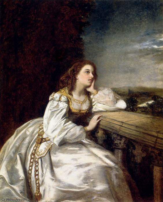 Wikioo.org - The Encyclopedia of Fine Arts - Painting, Artwork by William Powell Frith - Juliet o that i were a glove upon that hand