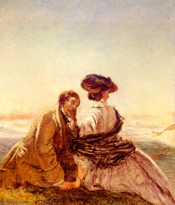 WikiOO.org - Güzel Sanatlar Ansiklopedisi - Resim, Resimler William Powell Frith - The lovers