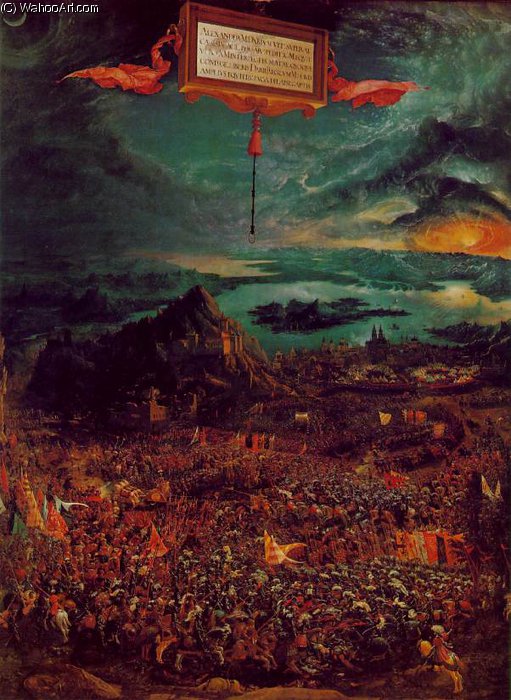 Wikioo.org - The Encyclopedia of Fine Arts - Painting, Artwork by Albrecht Altdorfer - The battle of Issus, Alte Pinakothek, Mun