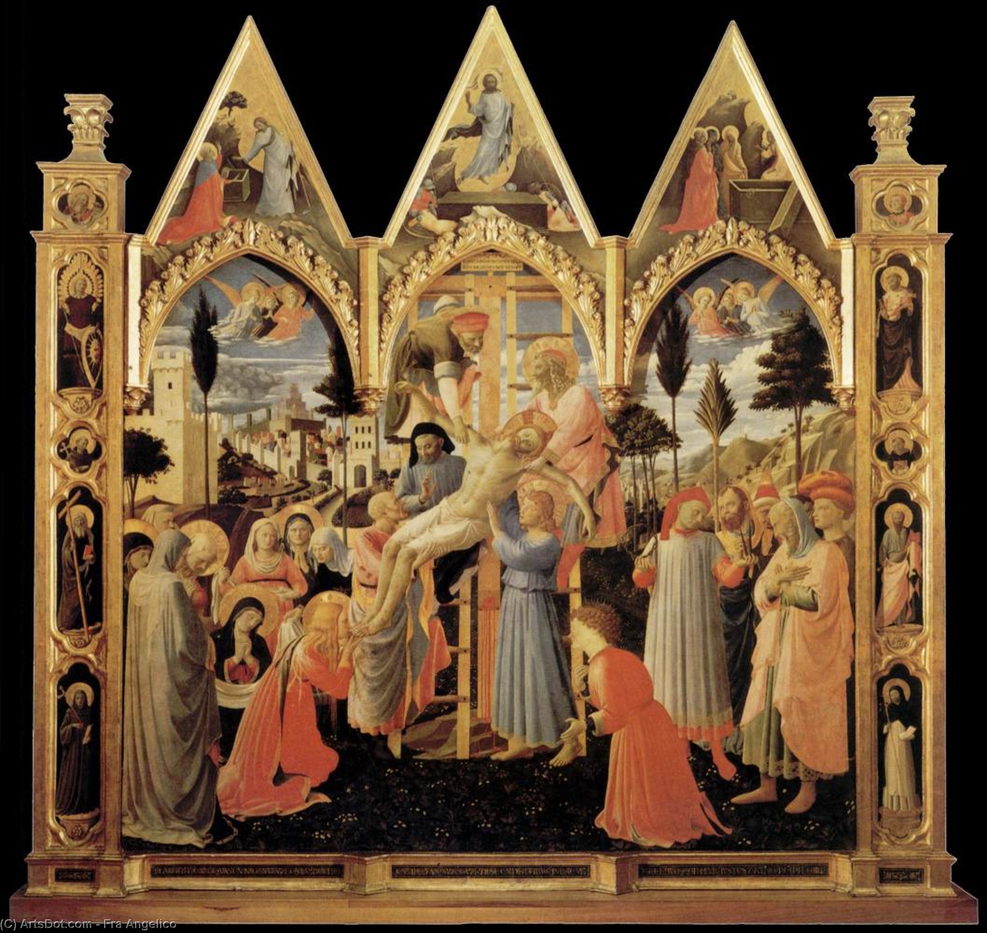 Wikioo.org - The Encyclopedia of Fine Arts - Painting, Artwork by Fra Angelico - Descent from the cross, ca