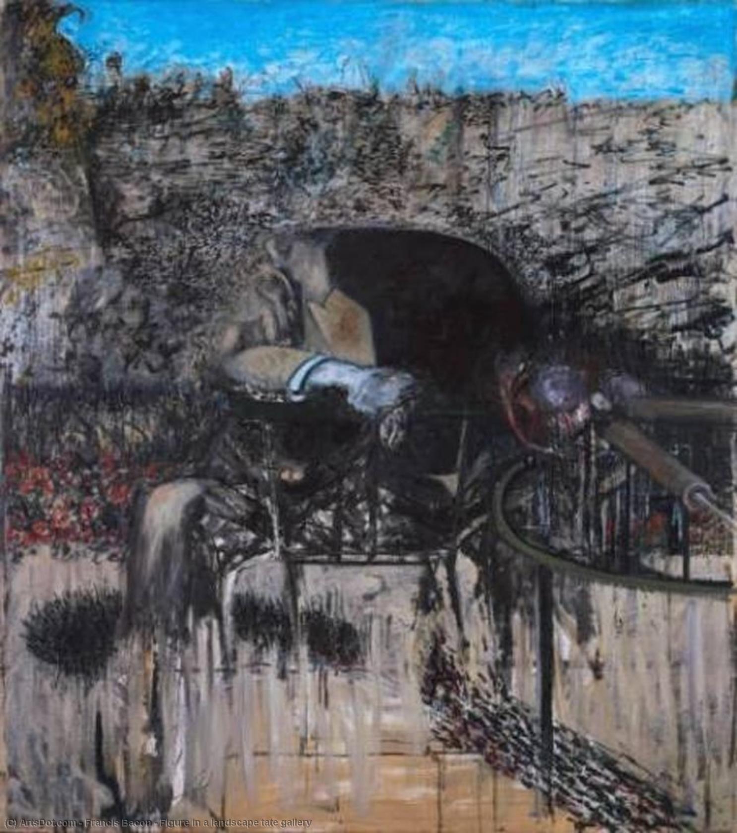 Wikioo.org - The Encyclopedia of Fine Arts - Painting, Artwork by Francis Bacon - Figure in a landscape tate gallery