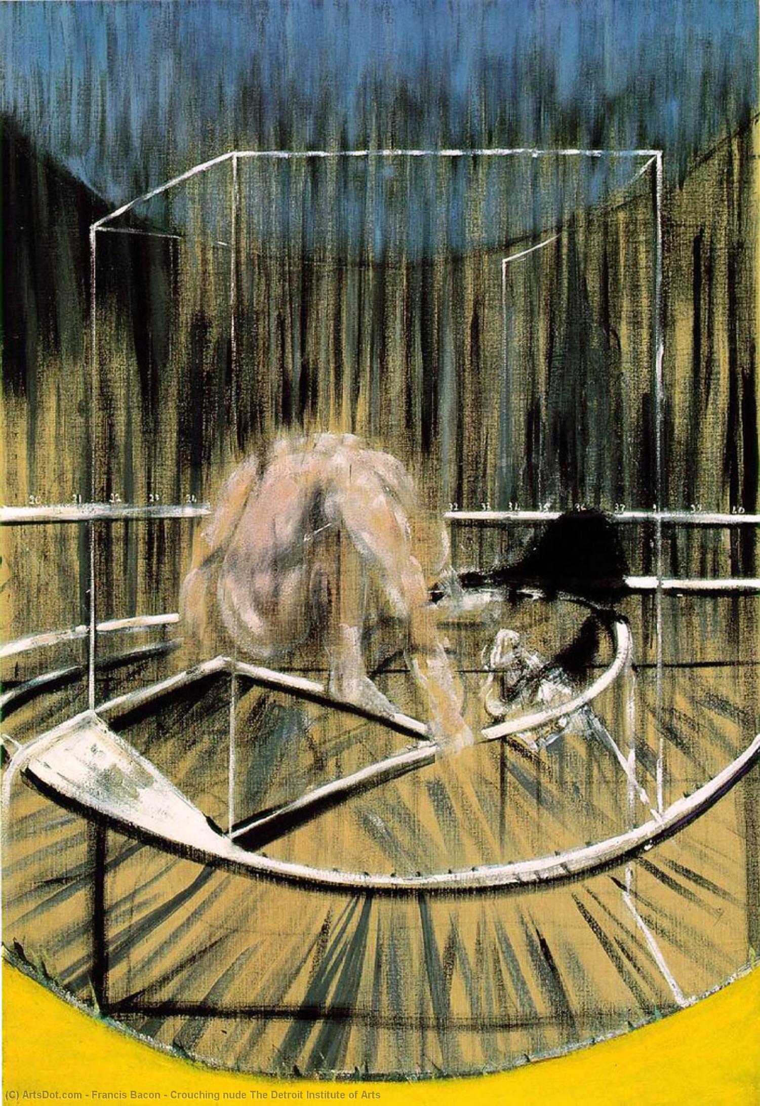 WikiOO.org - Encyclopedia of Fine Arts - Lukisan, Artwork Francis Bacon - Crouching nude The Detroit Institute of Arts
