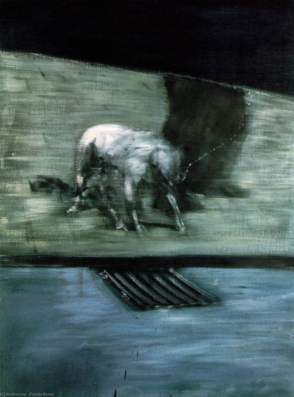 WikiOO.org - Enciclopedia of Fine Arts - Pictura, lucrări de artă Francis Bacon - Man with dog ALBRIGHT-KNOX ART GALLERY, BUFFALO