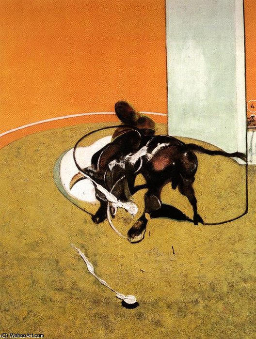 WikiOO.org - Enciklopedija dailės - Tapyba, meno kuriniai Francis Bacon - Study for Bullfight No.1, second version,