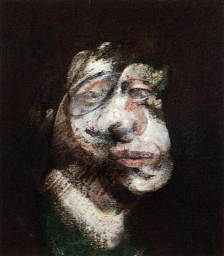 Wikioo.org – La Enciclopedia de las Bellas Artes - Pintura, Obras de arte de Francis Bacon - estudio para tres cabezas centrar  el panel