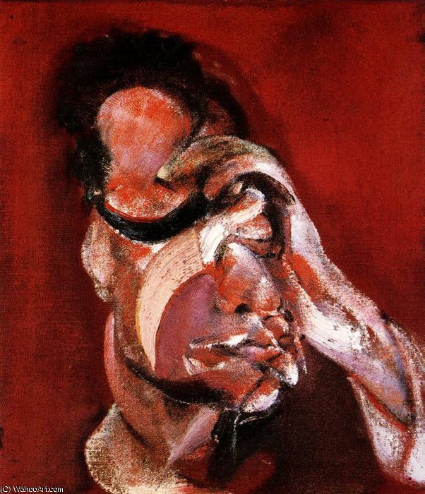 Wikoo.org - موسوعة الفنون الجميلة - اللوحة، العمل الفني Francis Bacon - Three Studies for a Portrait of Lucian Freud, left - (196)