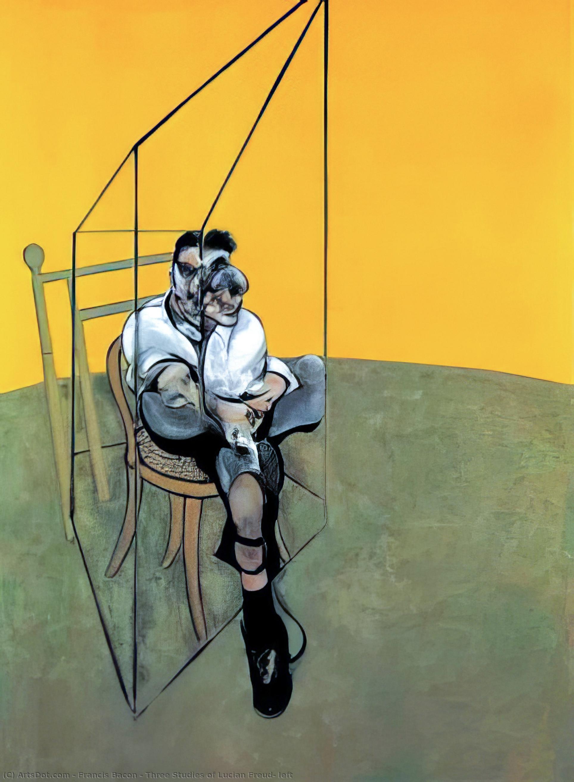 Wikoo.org - موسوعة الفنون الجميلة - اللوحة، العمل الفني Francis Bacon - Three Studies of Lucian Freud, left