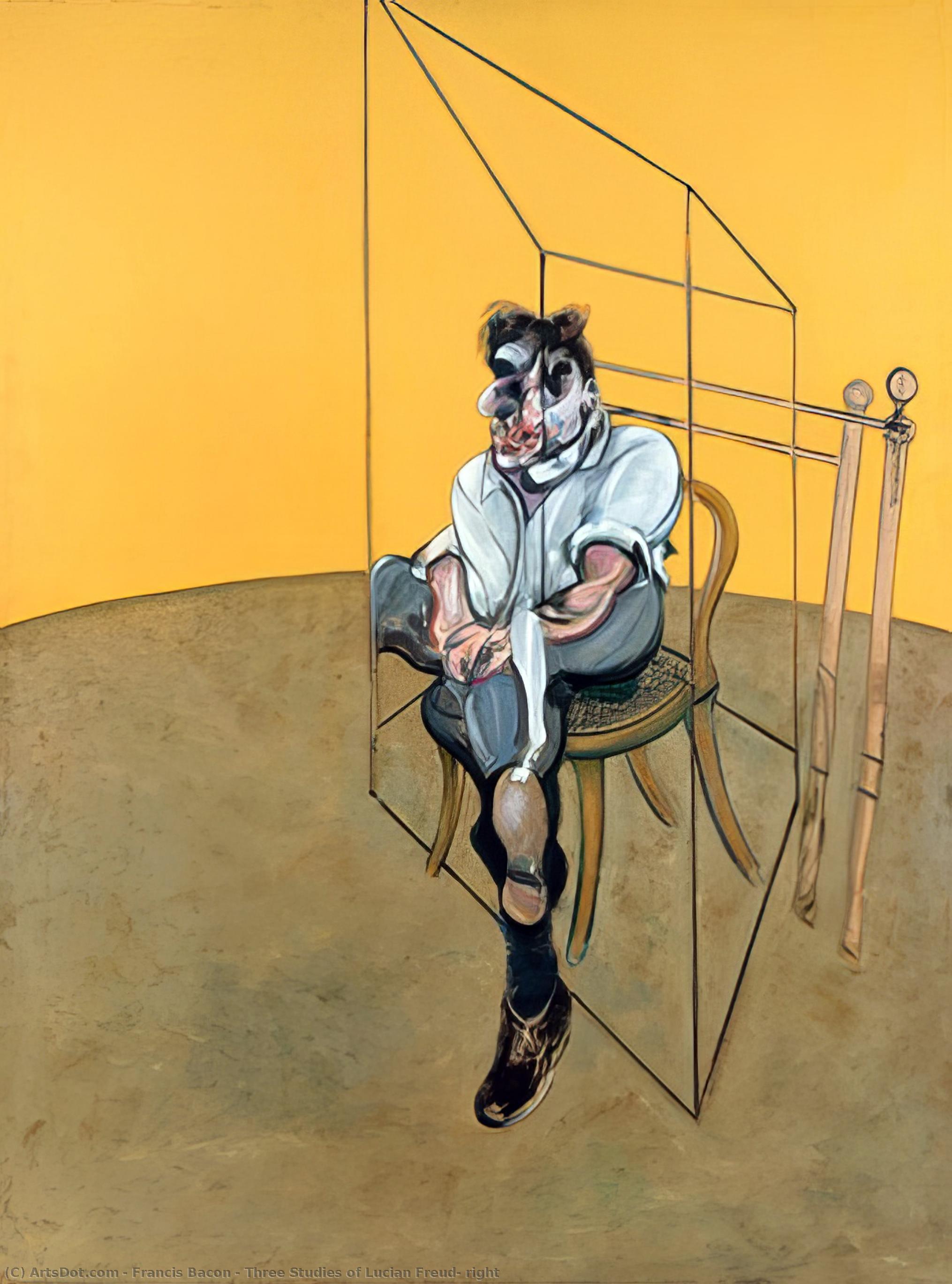 WikiOO.org - 百科事典 - 絵画、アートワーク Francis Bacon - ルシアン・フロイトの3つの研究 , 正しい