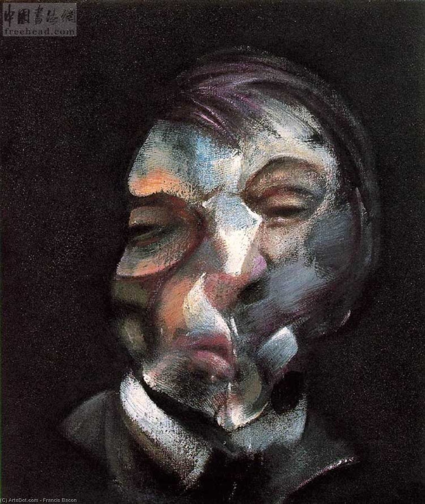 WikiOO.org - Encyclopedia of Fine Arts - Maľba, Artwork Francis Bacon - Selfportrait Centre Georges Pompidou, PARIS