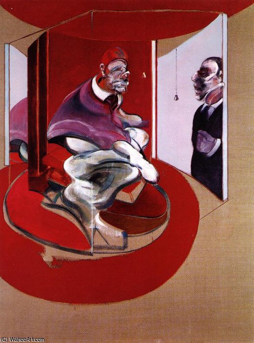 Wikioo.org - The Encyclopedia of Fine Arts - Painting, Artwork by Francis Bacon - Study of Red Pope second version