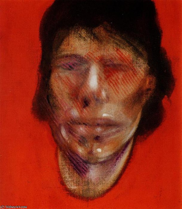 Wikioo.org - The Encyclopedia of Fine Arts - Painting, Artwork by Francis Bacon - 3 Studies for a Portrait of Mick Jagger, right