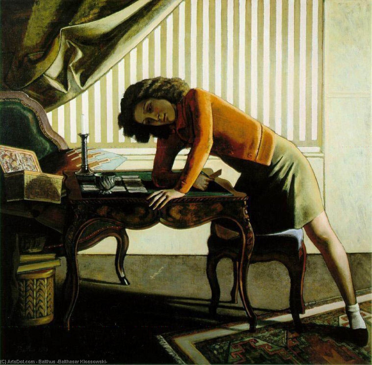 Wikioo.org - The Encyclopedia of Fine Arts - Painting, Artwork by Balthus (Balthasar Klossowski) - La patience The Art Institute of Chicago
