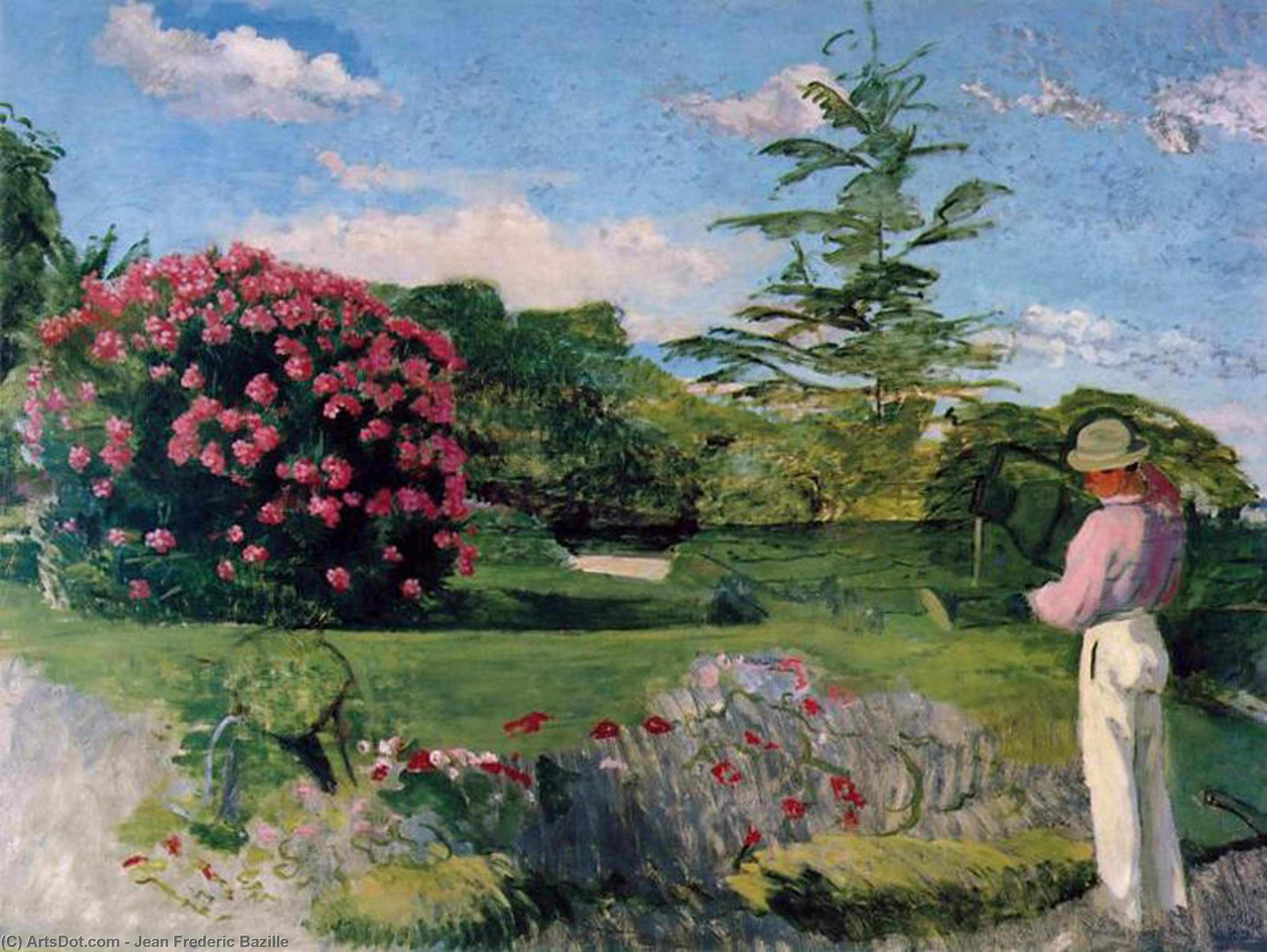 WikiOO.org - Encyclopedia of Fine Arts - Maleri, Artwork Jean Frederic Bazille - Le petit jardinier, ca Museum of Fine Arts,