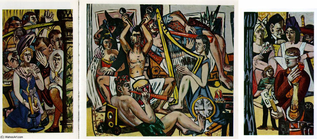 Wikioo.org - The Encyclopedia of Fine Arts - Painting, Artwork by Max Beckmann - Blindman's buff, Minneapolis Institute of