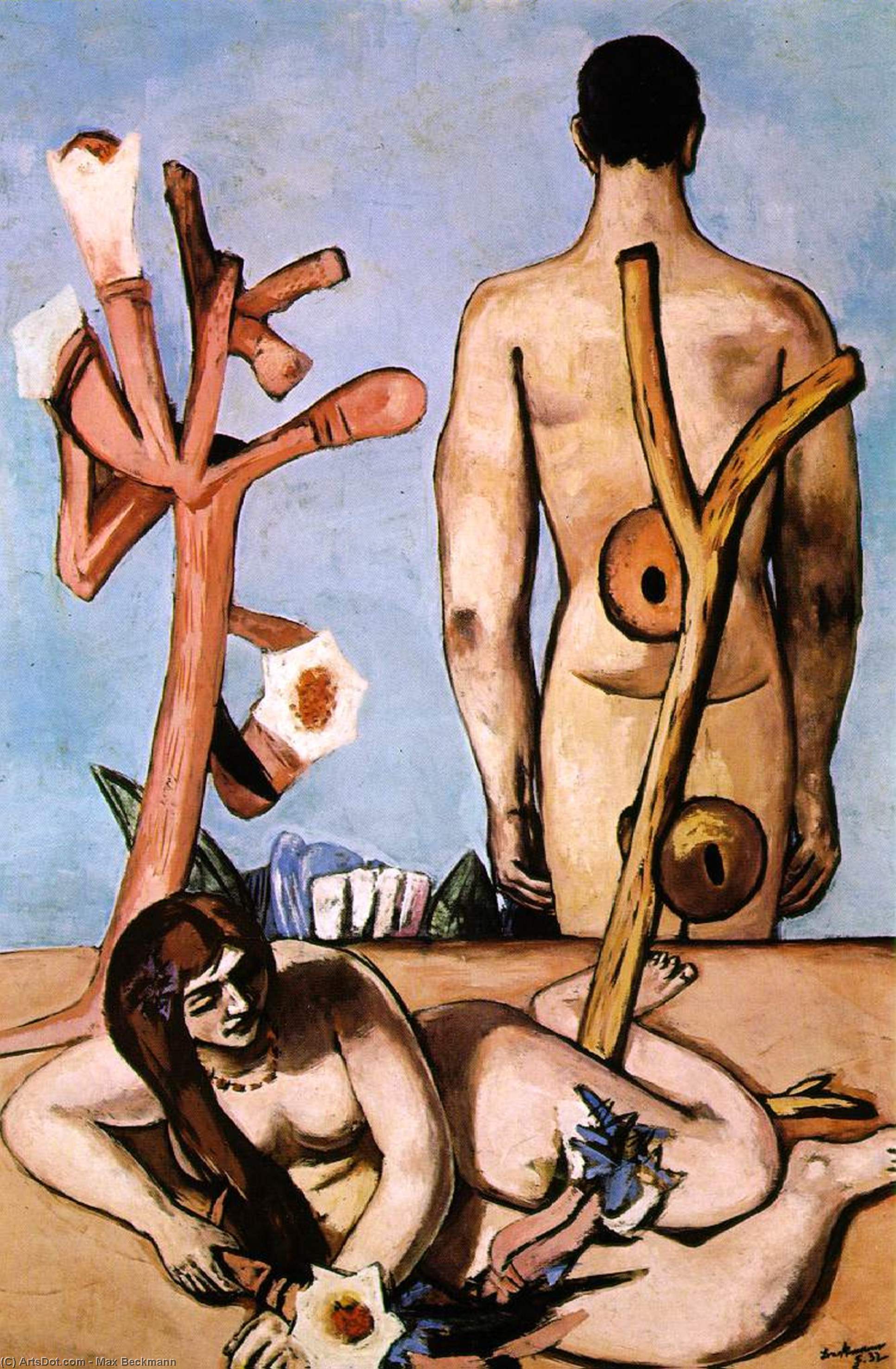 Wikioo.org - The Encyclopedia of Fine Arts - Painting, Artwork by Max Beckmann - Man and woman, Collection Dr. and Mrs. St