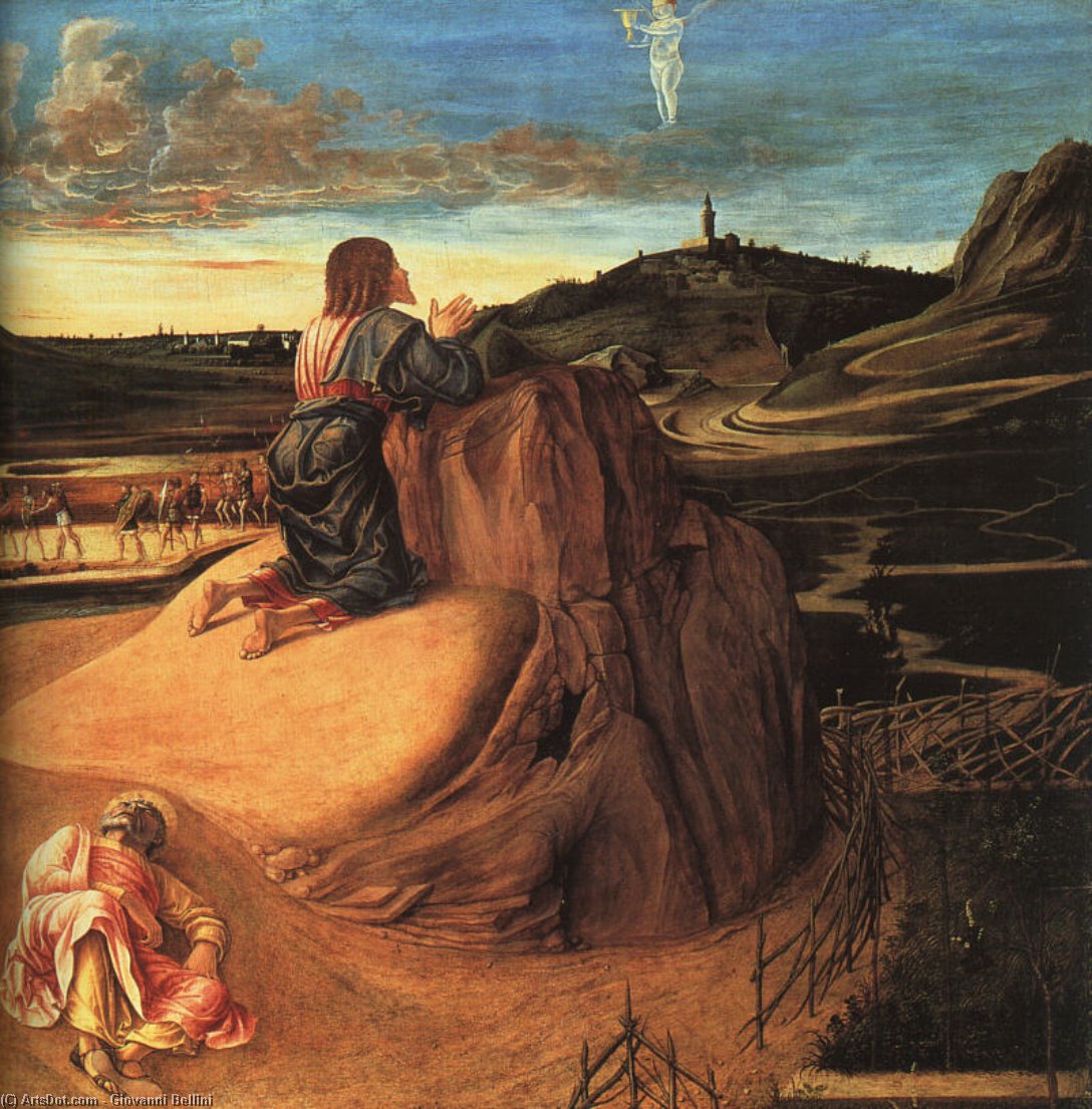 WikiOO.org – 美術百科全書 - 繪畫，作品 Giovanni Bellini - 痛苦中的花园 , 详细 , 约 . 伍 lon