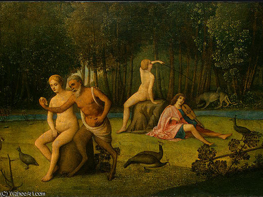 Wikioo.org - The Encyclopedia of Fine Arts - Painting, Artwork by Giovanni Bellini - orpheus, detalj 1, ngw