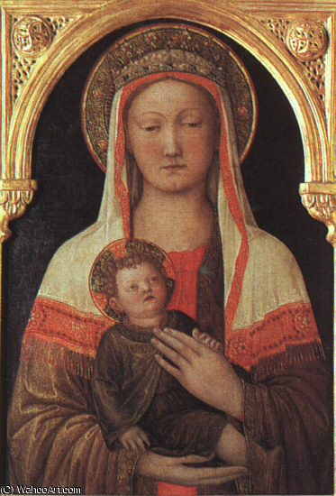 Wikioo.org – La Enciclopedia de las Bellas Artes - Pintura, Obras de arte de Jacopo Bellini - madonna y niño , uffizi