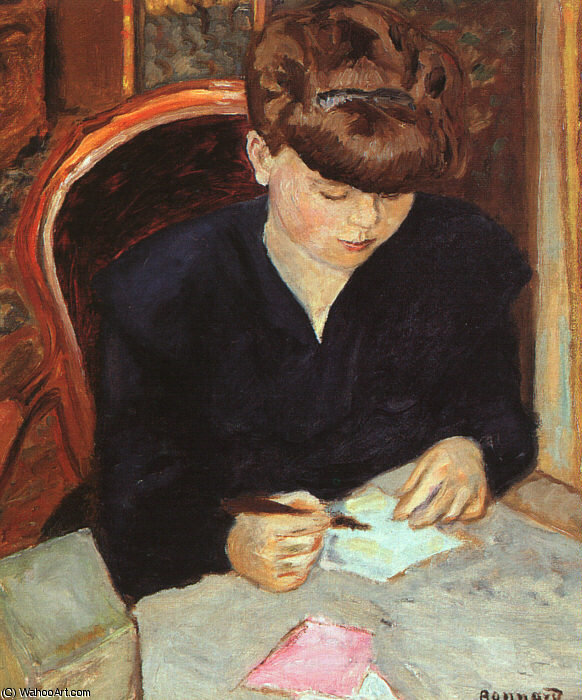 Wikioo.org - The Encyclopedia of Fine Arts - Painting, Artwork by Pierre Bonnard - The Letter, National Gallery of Art at Washing
