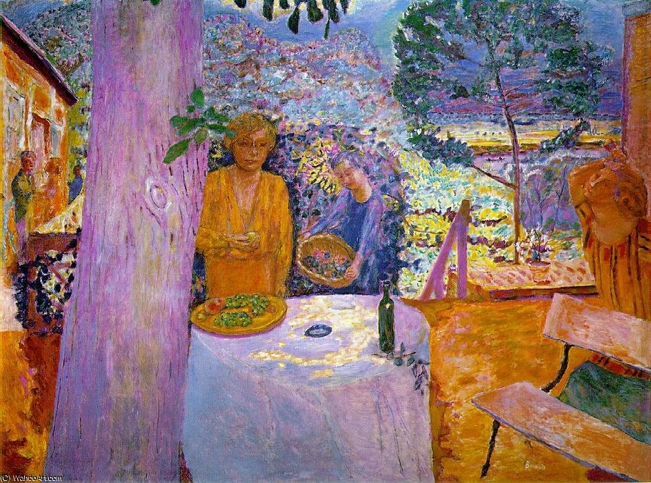 Wikioo.org - The Encyclopedia of Fine Arts - Painting, Artwork by Pierre Bonnard - The terrace at vernon, - (148x194.9)