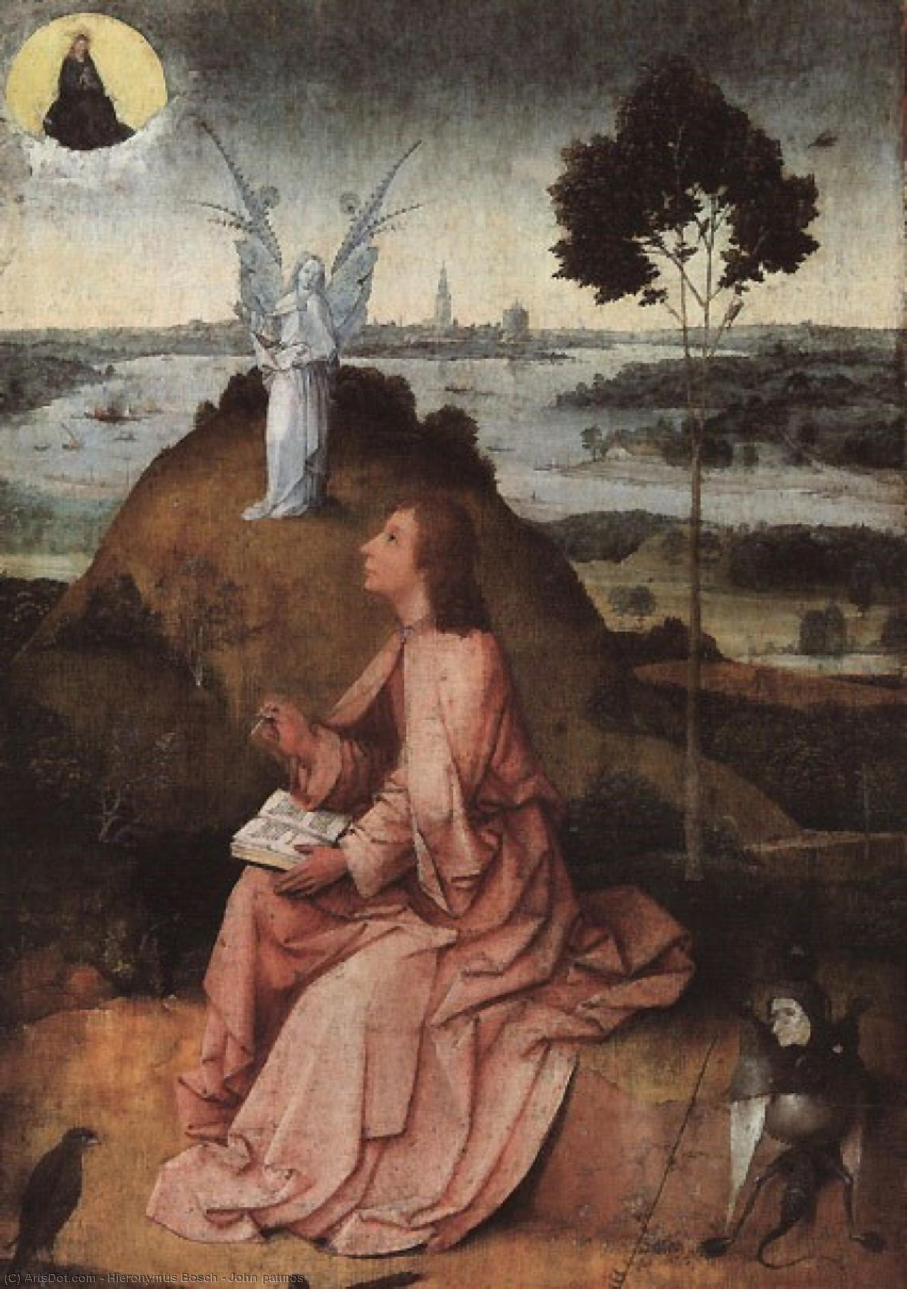 WikiOO.org - Encyclopedia of Fine Arts - Festés, Grafika Hieronymus Bosch - John patmos