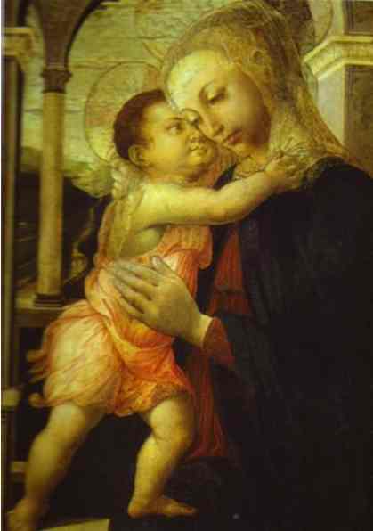 Wikioo.org - The Encyclopedia of Fine Arts - Painting, Artwork by Sandro Botticelli - Alessandro Botticelli - Madonna della Loggia