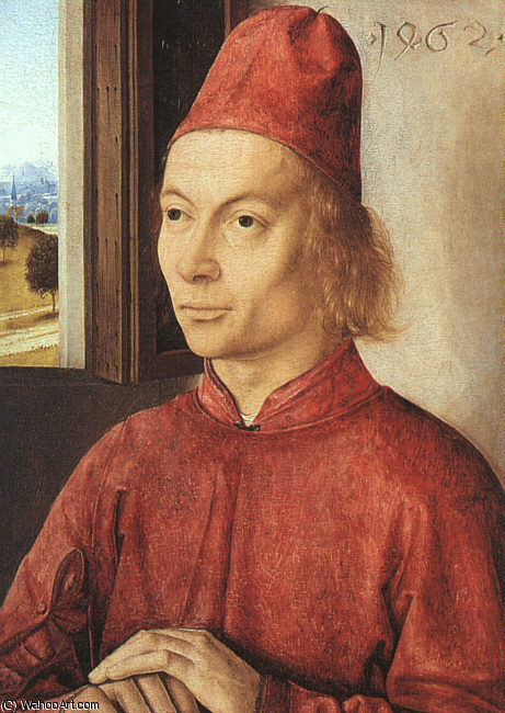 WikiOO.org - Encyclopedia of Fine Arts - Maleri, Artwork Dieric The Younger Bouts - Portrait of a Man, The National Gallery, Lond