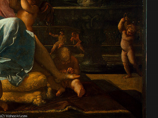Wikioo.org - The Encyclopedia of Fine Arts - Painting, Artwork by Annibale Carracci - Venus Adorned by the Graces, - (133x170.5