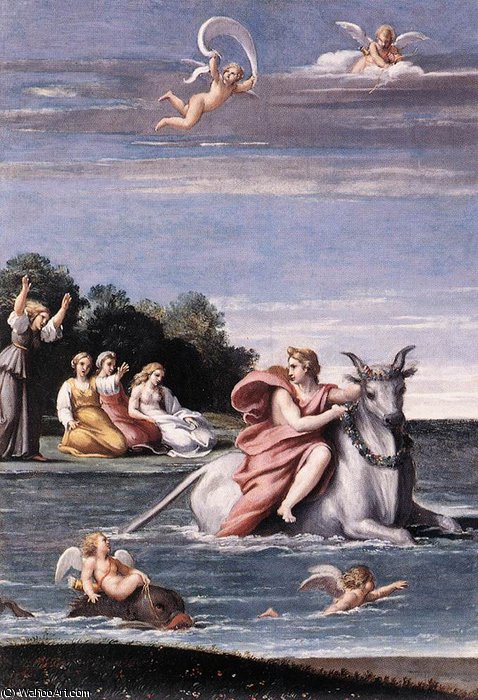 Wikioo.org - The Encyclopedia of Fine Arts - Painting, Artwork by Lodovico Carracci - Antonio The Rape of Europa