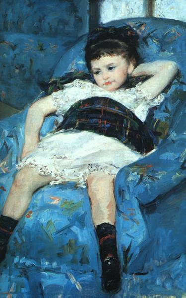 WikiOO.org - Enciclopedia of Fine Arts - Pictura, lucrări de artă Mary Stevenson Cassatt - Blue armchair