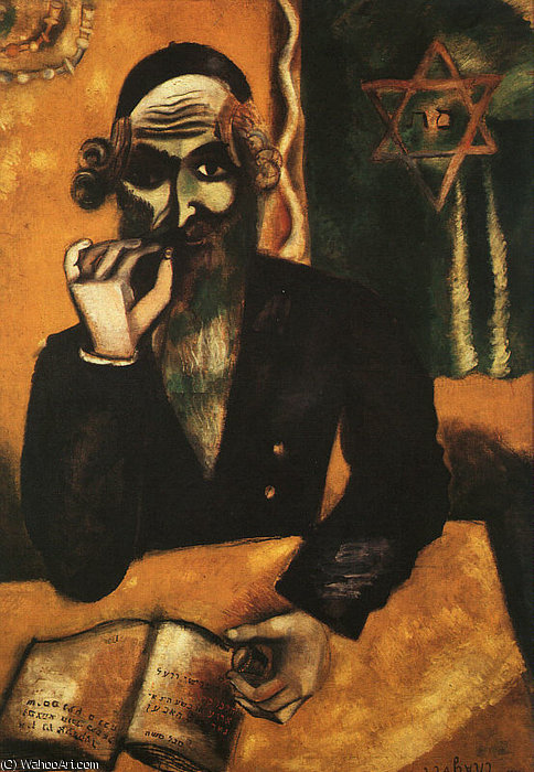 Wikioo.org - The Encyclopedia of Fine Arts - Painting, Artwork by Marc Chagall - The Pinch of Snuff, oil on canvas, private col
