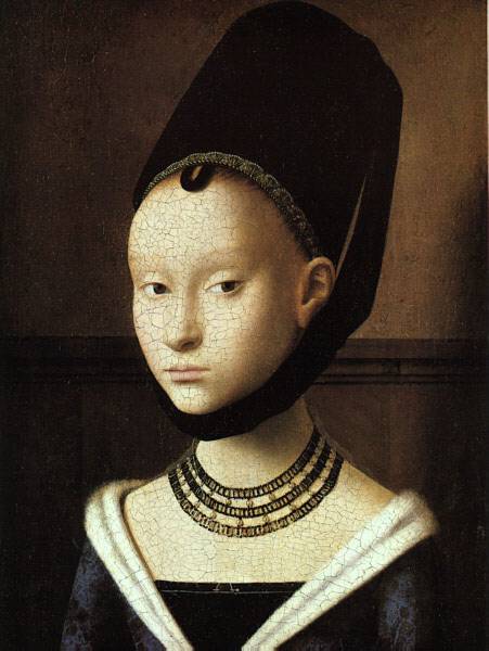 Wikioo.org - The Encyclopedia of Fine Arts - Painting, Artwork by Petrus Christus - Portrait of a young woman, gemaldegalerie, staatlic