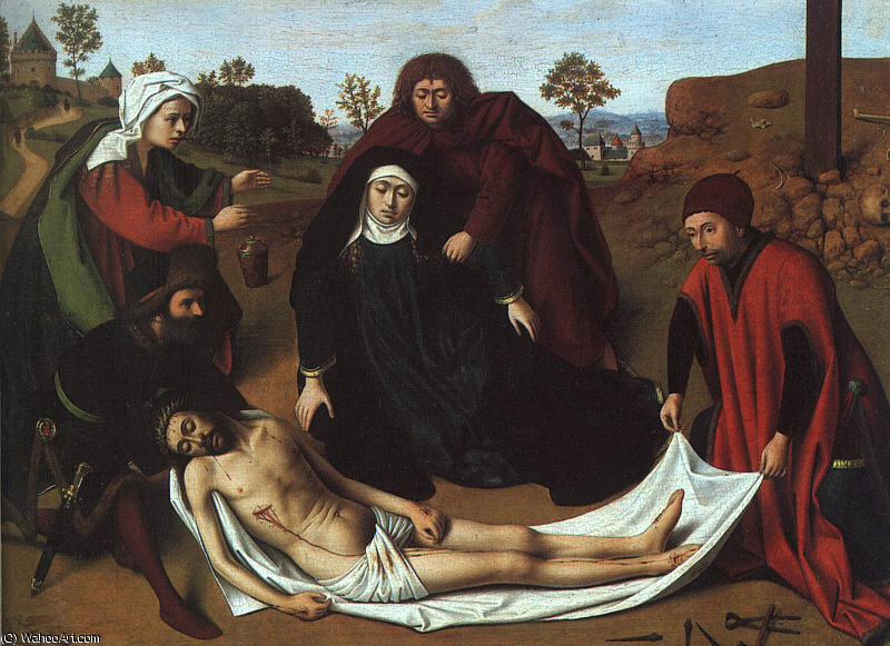 Wikioo.org - The Encyclopedia of Fine Arts - Painting, Artwork by Petrus Christus - The lamentation, metropolitan moa ny
