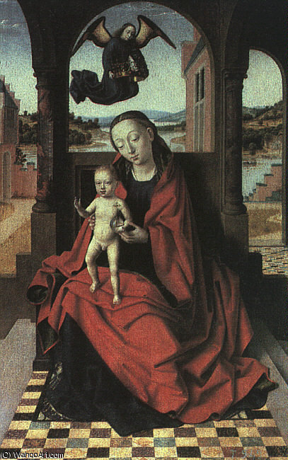Wikioo.org - The Encyclopedia of Fine Arts - Painting, Artwork by Petrus Christus - The virgin and child, oil on panel, museo