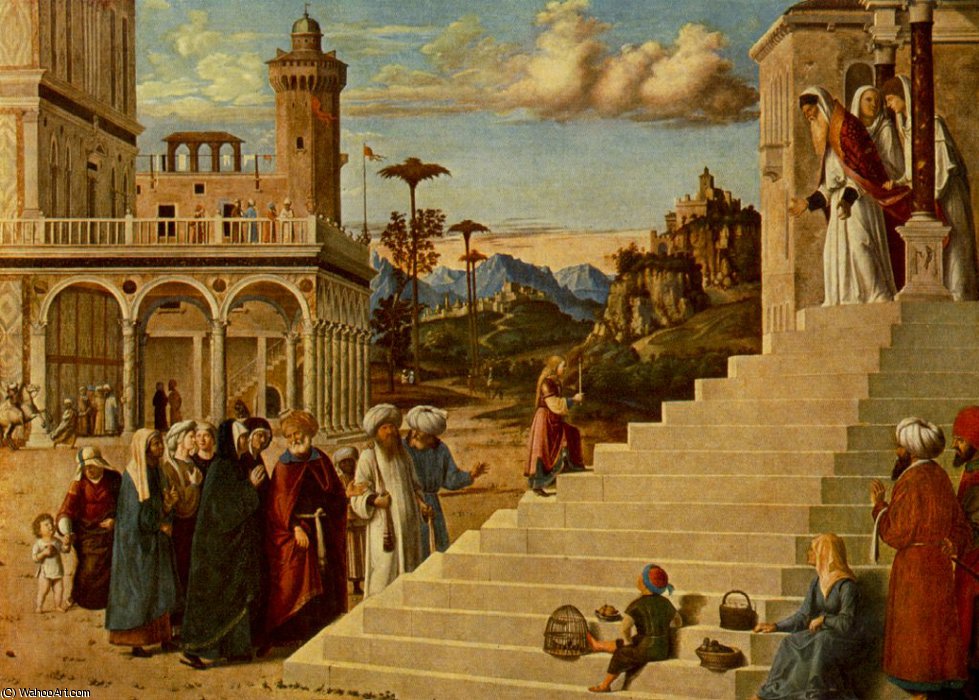 Wikioo.org - The Encyclopedia of Fine Arts - Painting, Artwork by Giovanni Battista Cima Da Conegliano - The presentation of the virgin, dresden