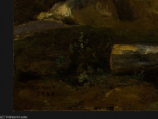 Wikoo.org - موسوعة الفنون الجميلة - اللوحة، العمل الفني Jean Baptiste Camille Corot - A View near Volterra, Detalj 5, NG Washington