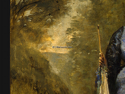 WikiOO.org - Encyclopedia of Fine Arts - Schilderen, Artwork Jean Baptiste Camille Corot - Madame Stumpf and Her Daughter, Detalj 2, NG Was