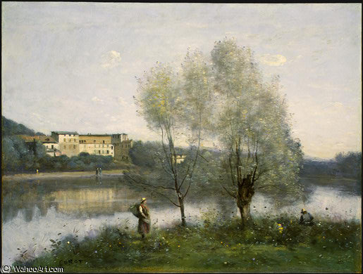 WikiOO.org - Encyclopedia of Fine Arts - Malba, Artwork Jean Baptiste Camille Corot - Ville d'Avray, c. NG Washington