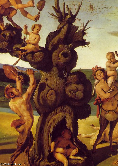 WikiOO.org - 百科事典 - 絵画、アートワーク Piero Di Cosimo (Piero Di Lorenzo) - 蜂蜜の発見、Detalj 2、CA