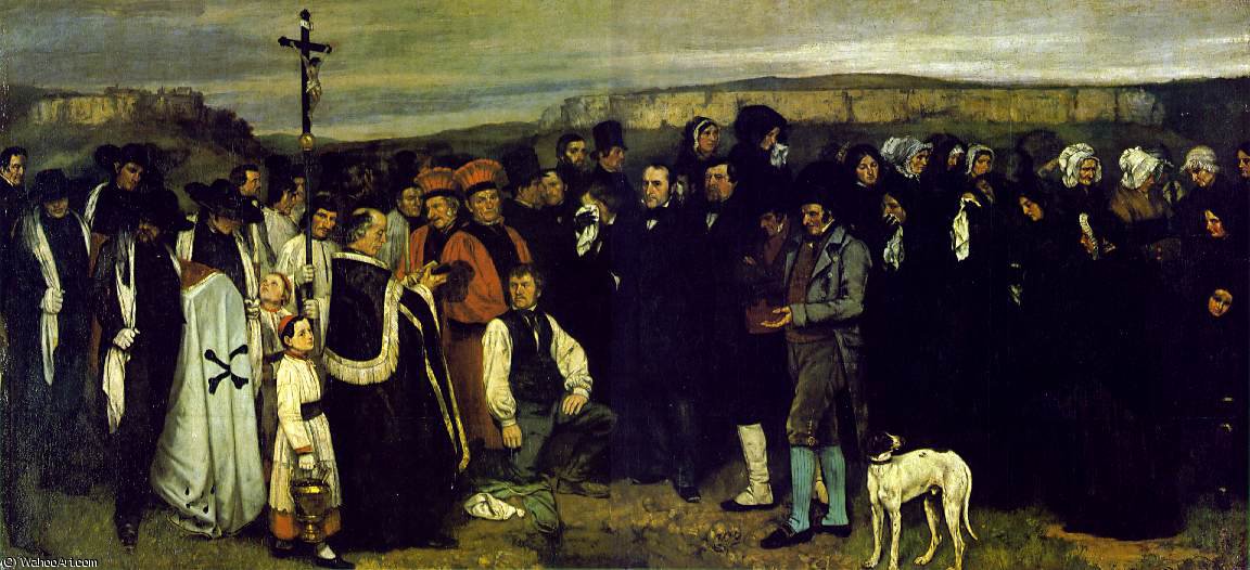 Wikioo.org - The Encyclopedia of Fine Arts - Painting, Artwork by Gustave Courbet - A Burial at Ornans, Musée d'