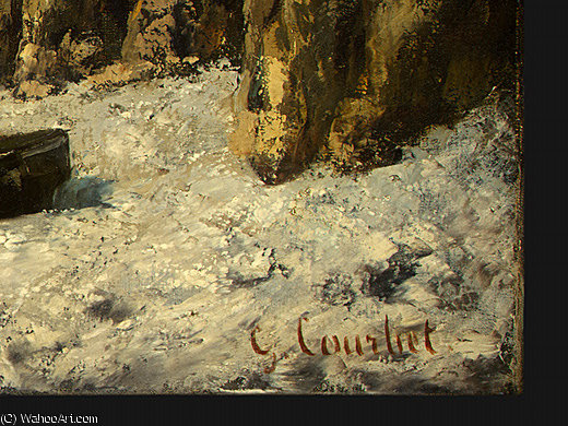 Wikioo.org - The Encyclopedia of Fine Arts - Painting, Artwork by Gustave Courbet - Boats on a Beach, Etretat, after Detalj 4, NG