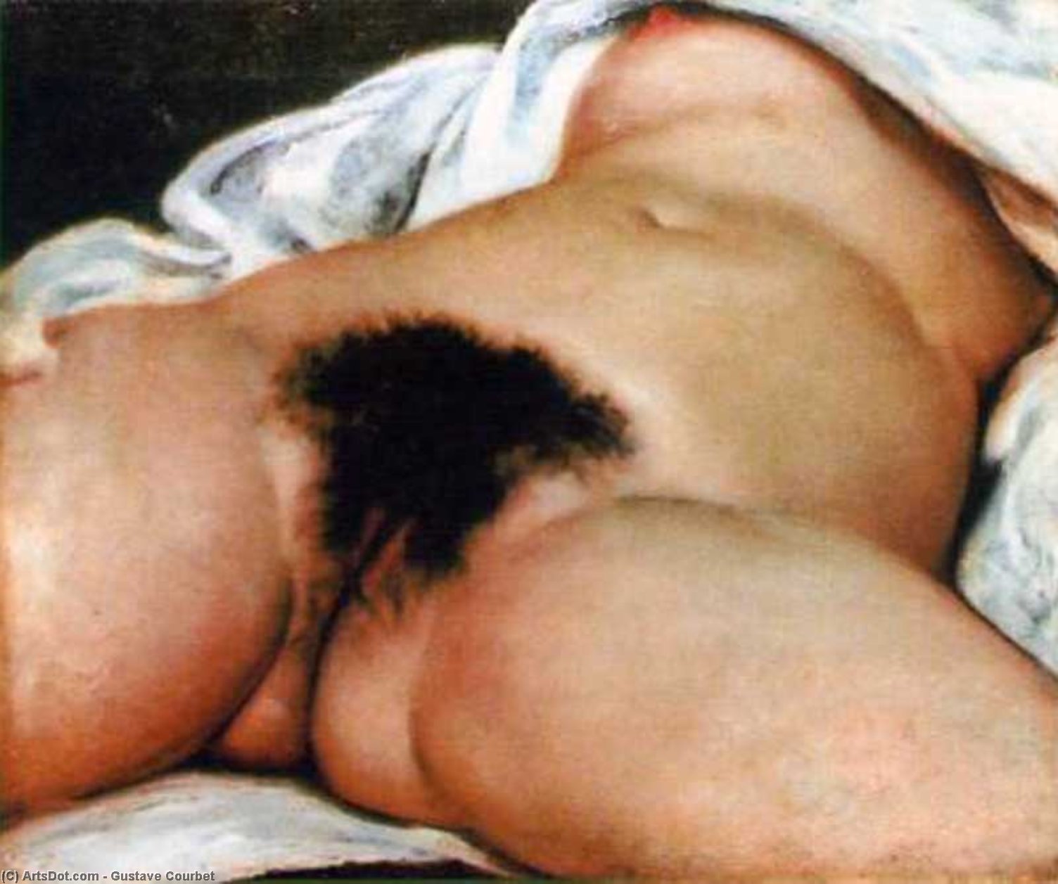 Wikioo.org - Die Enzyklopädie bildender Kunst - Malerei, Kunstwerk von Gustave Courbet - L'origin du monde Musée d'Orsay Paris bekannt
