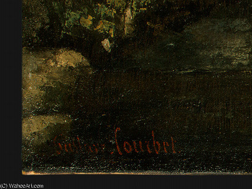 Wikioo.org - The Encyclopedia of Fine Arts - Painting, Artwork by Gustave Courbet - La Grotte de la Loue, Detalj 2, NG Washington