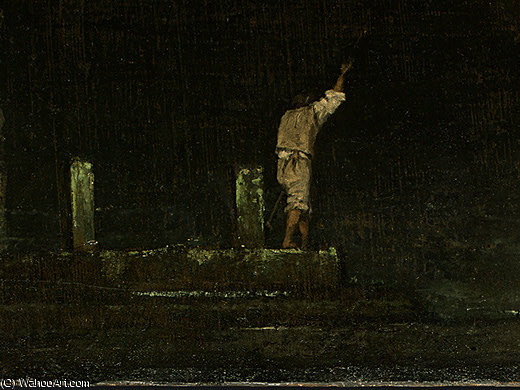 WikiOO.org - Encyclopedia of Fine Arts - Festés, Grafika Gustave Courbet - La Grotte de la Loue, Detalj 3, NG Washington
