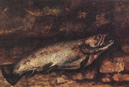 WikiOO.org - Енциклопедія образотворчого мистецтва - Живопис, Картини
 Gustave Courbet - The Trout, oil on canvas, Musée d'Orsay at Par